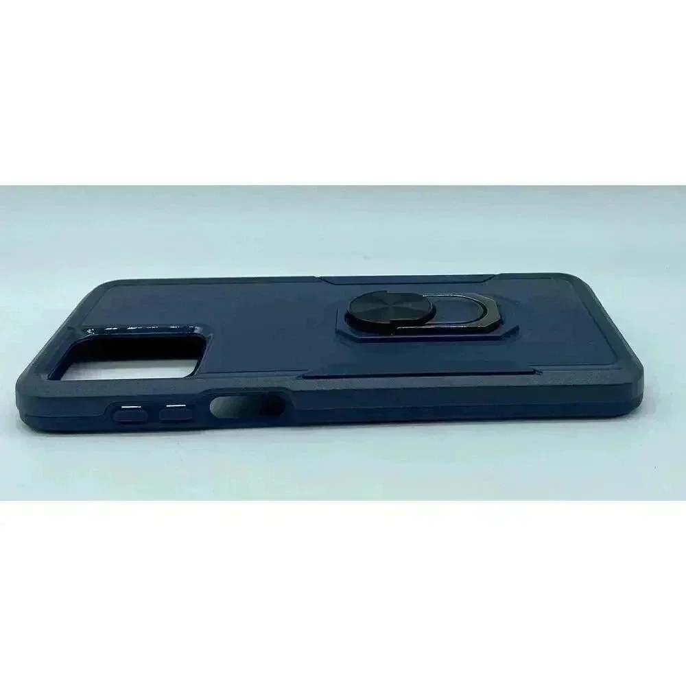 Magnetic‎ Kickstand Case For Motorola Moto G 5G 2022 Blue + 2 Screen Protectors